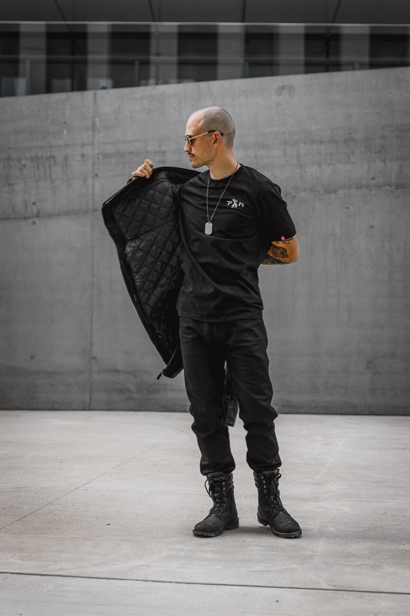 Pando Moto TATAMI LT 01 Leder-Motorradjacke - black