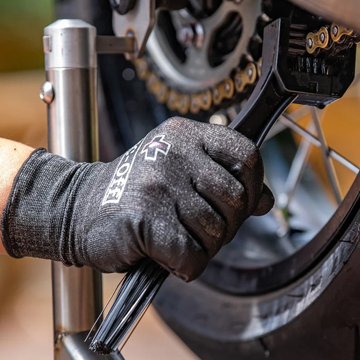Motorrad Kettenbürste