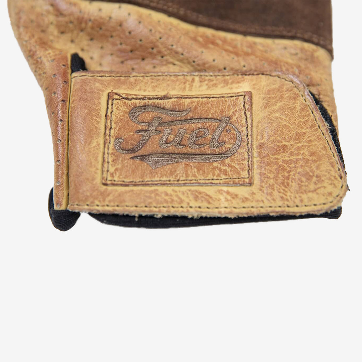 Fuel Motorcycle Rodeo Glove - yellow, Leder-Motorradhandschuhe mit Knöchelschutz