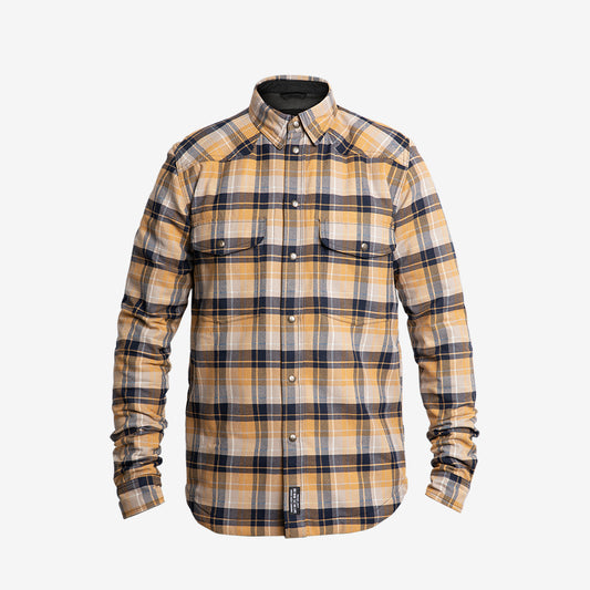 John Doe Motoshirt Yellow. Super leichtes und angenehm zu tragendes Motorradhemd mit einem CE-AA Sicherheitslevel, was in seiner Klasse seines Gleichen sucht. Schulter- und Ellbogenprotektoren sind selbstverständlich im Lieferumfang enthalten.