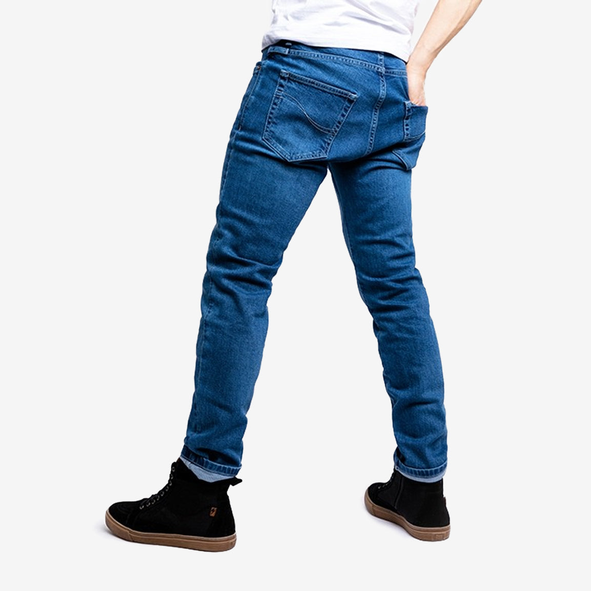 John Doe Pioneer Mono Slim Fit Motorradjeans - light blue. Einlagige- CE AAA-zertifizierte Slim Fit Motorradjeans mit dem höchsten Sicherheitslevel. Inkl. Knie- und Hüft-Protektoren Level 1.
