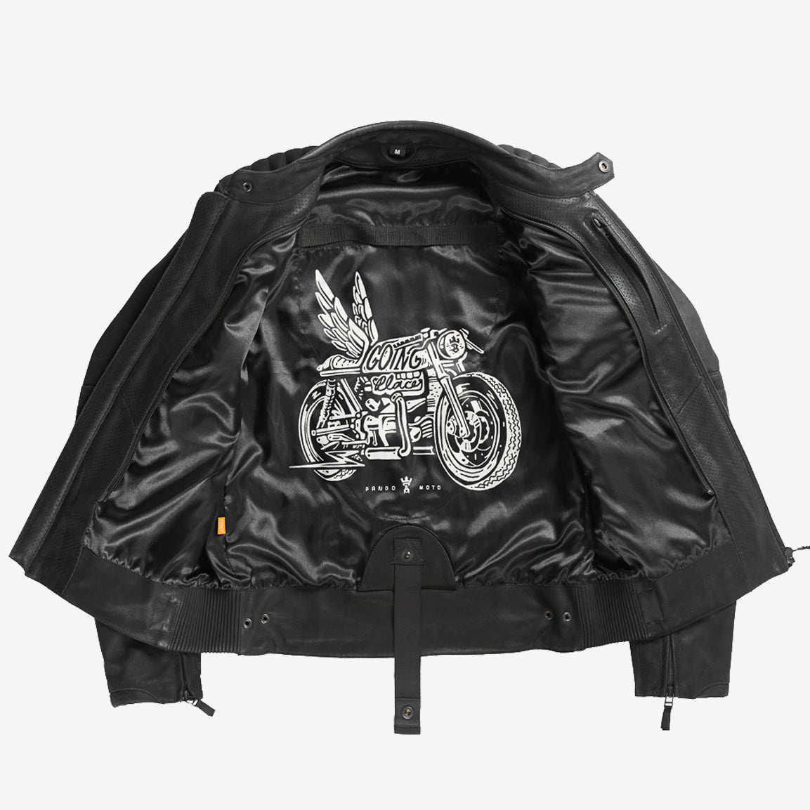 Pando Moto TATAMI LT 01 Motorrad-Jacke - black. Klassische Leder-Motorradjacke für den passenden Caferace-Look. CE-AA Level geprüfte Motorradjacke aus Leder inkl. Protektoren & herausnehmbarem Innenfutter.