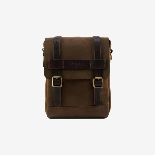 Tripmachine Vintage Tank & Tail Motorrad-Tankrucksack aus Leder - tobacco brown