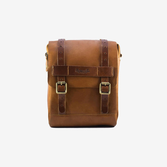 Tripmachine Vintage Tank & Tail Motorrad-Tankrucksack aus Leder - vintage tan brown