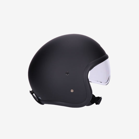 Ob Scrambler, Caferacer oder Roller - mit dem matt-schwarzen Motorrad-Jethelm mit integriertem Visier von ROEG® triffst du die richtige Wahl in Sachen Sicherheit und Style. Der ROEG® Sundown erfüllt die notwendigen Anforderungen für die ECE-R22.05 Zulassung