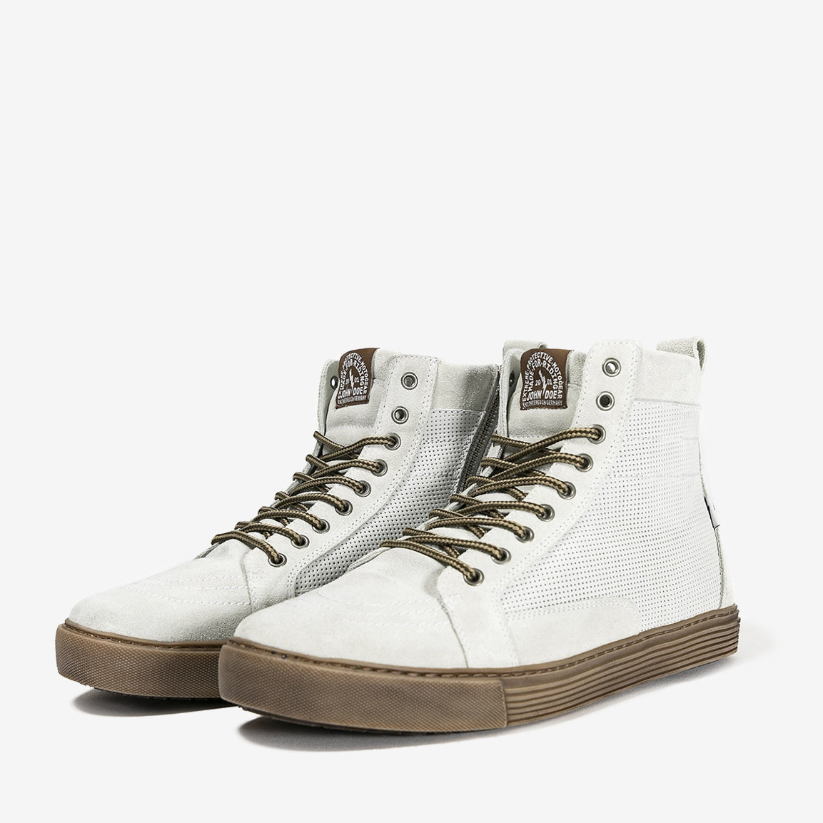 John Doe Neo Motorrad Sneaker-Boot - white/brown