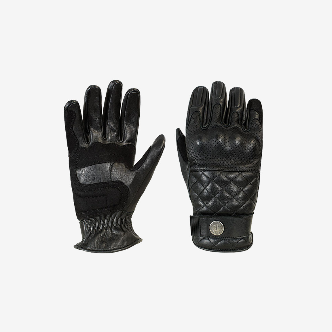 John Doe Tracker XTM Gloves - black. CE-zertifizierte und extrem solide Motorradhandschuhe aus schwarzem Leder mit raffinierten Details wie eine Touchscreen-Kompatibilität. Sehr hohe Sicherheit durch Knöchelschutz und Lederverstärkungen.